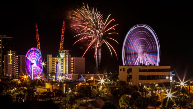 Fireworks display in Myrtle Beach